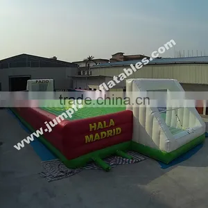 Inflatable Floor Human Football Playground,Giant Inflatable Football Pitch,23L*11W Meter Soap Football Field thumbnail-2