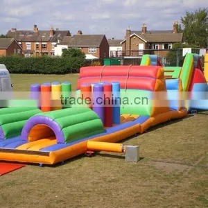 Outdoor Playground With Slide Large Inflatable Fun City Children Climbing Wall Obstacle Course thumbnail-1