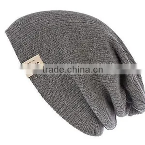 Men's Custom Made Cheap Bulk Knitted Beanies With Woven Label thumbnail-1