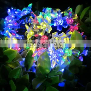 The Colourful Peach Blossom of Solar Christmas Lights thumbnail-2
