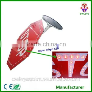 LED Solar Warning Stop Paddle /Roadside Warning Board Solar Energy thumbnail-3