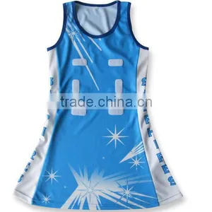 New Designer Women Zipper Placket Sublimation Printing Netball Dress thumbnail-1