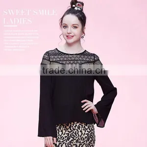 Pretty Steps 2016 Women Long Sleeve Knitted Blouse Ladies Blouses and Shirts Fashion Loose Tops for Girls thumbnail-1