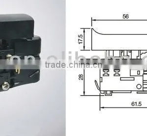 Electric Power Tools Switch for Bosch 3-28E Trigger Switch, Rotary Hammer Switch, thumbnail-1