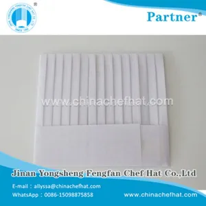60g Special White Non Woven Flat Top Cook Cap Disposable Chef Hat thumbnail-1