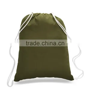 Promotion Gift Blank Durable Canvas Cotton Drawstring Tote Bags thumbnail-3
