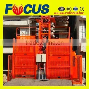 China SC200/200 Gear Rack Lift With 2ton Cage Machine Construction in Negeria thumbnail-2