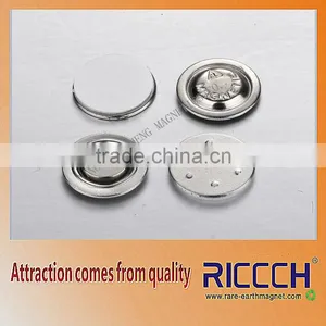 Metal Round Magnetic Name Badge/Button on Clothing thumbnail-1