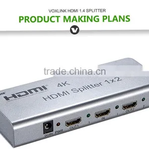 New Arrival 1x2 VOXLINK 4K HDMI Splitter UL For HDMI 1.4,HDCP1.4 ,4K,IR Extension, EDID Management, RS232 thumbnail-4