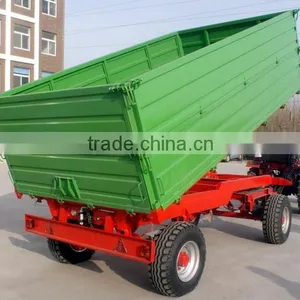 Hot Sale Euro Style Tractor Use Hydraulic 10Ton,heavy Duty Farm Tipping Trailer, Rear and Side Tipping With CE thumbnail-2