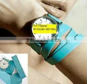 Long Leather Strap Fashion Lady Wrist Watch HOT !!! thumbnail-1