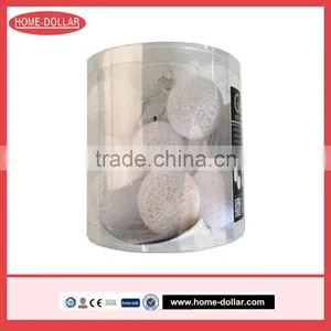 Garland With White Rattan Ball&10 White Led thumbnail-1