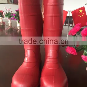 Red Safety Shoes Pvc Work Boots thumbnail-1