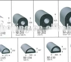 D Shaped Rubber Seals for Glass Showcase thumbnail-1