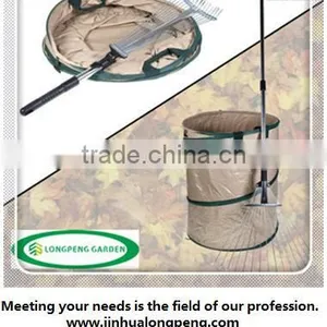 Leaf Rake and Pop-up Container Expandable Collapsible Storage Yard & Lawn Care thumbnail-1