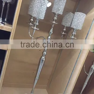 CRYSTAL CANDELABRA CENTERPIECE FOR WEDDING, WEDDING CRYSTAL CANDELABRA/ Crystal Votive Candelabra thumbnail-1