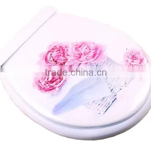 Adult PVC SOFT Printing Toilet Seat Cover, 17"/19" PVC Soft Toilet Seat, Print Toilet Seat thumbnail-2