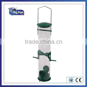 Plastic Garden Bird Feeder Wild Hanging Wood Birdseed Container 2 Holes Choose thumbnail-1