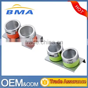 2 Piece Megenetic Salt And Pepper Set,Stainless Steel Condiment Set thumbnail-1