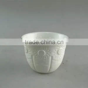 White Ceramic Tea Cup With Special Embossing for Wholesale 12 Pcs per Set,with Color Box.good Quality thumbnail-2