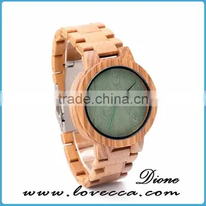 Latest Hot Imitation Wood Grain Dial Wood Grain Strap Quartz Watch thumbnail-1