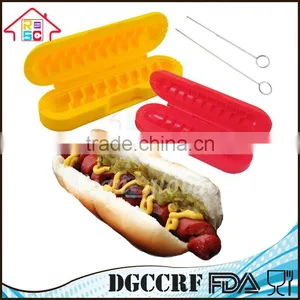 2 Plastic Hot Sell Spiral Hot Dog Slicers BBQ Grilling Sausage Cutters Kitchen Cook Tool thumbnail-1