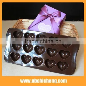 Hot Selling 15 Cavity Heart Shape Silicone Chocalate Molds, Silicone Heart Molds, Heart Shaped Ice Cube Tray thumbnail-3