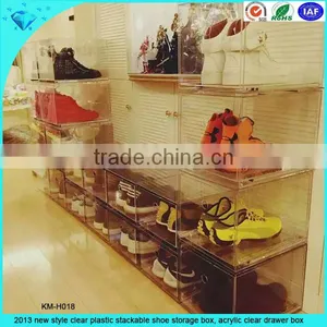 2015 Clear Acrylic Shoe Storage Box, Acrylic Shoe Display Racks thumbnail-3