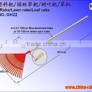 22 Teeth Long Handle Plastic Garden Rake (GH22) thumbnail-1