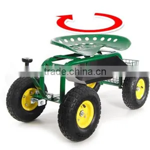 Rolling Garden Work Seat (Steerable With Pad) thumbnail-4