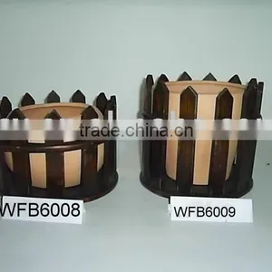 Wooden & Ceramic Flower Pot thumbnail-1