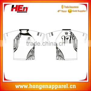Hongen Apparel Accept Oem Service Striped Rugby League Custom Rugby Jersey Design thumbnail-1