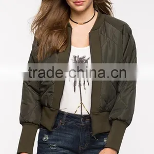 2016 Outdoor Custom Lady Quilted Bomber Jacket thumbnail-1