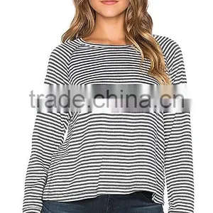 High Quality Comfortable Breathable Stripe Long Sleeve t Shirt thumbnail-1