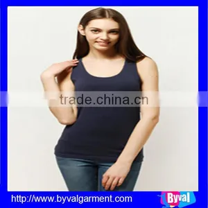 OEM Women Summer Plain Dyed Blank Design Sleeveless Shirt for Adult Apparel thumbnail-1