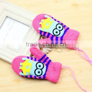 TC13027 2016 New Fashion String Knit Kids Mitten Cheap Winter Warm Fingerless Kid Gloves Wholesale thumbnail-1