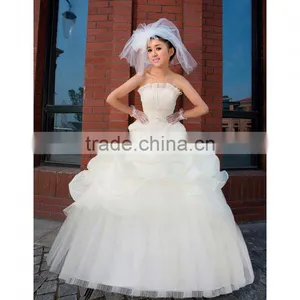 Delicate Off Shoulder Lace Wedding Dress Trail Ball Gown 2017 Wedding Dress thumbnail-3