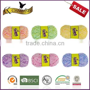 Charmkey Dotted Color 100 Acrylic Knitting Yarn Soft Scarf Yarn Blooming for Women thumbnail-3