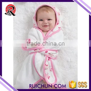 Terry Comfortable Organic Cotton Bamboo Hooded Towel for Baby thumbnail-4