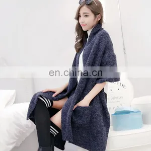 New Fashion Oem Thick Acrylic Knitted Infinity Pocket Scarf thumbnail-4
