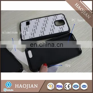 Sublimation Blank TPU+PC+ Aluminum Sheet Black Mobile Phone Covers thumbnail-3