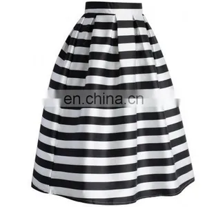 Stripes Full A-line Midi Skirt thumbnail-2