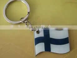 Custom Design Metal Keychains With Epoxy Flower Shape thumbnail-2