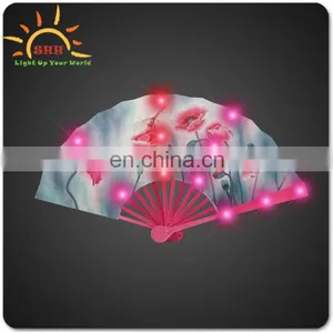 New Products 2016 Innovative Products Hand Held Folding Fans With LED Lights thumbnail-4