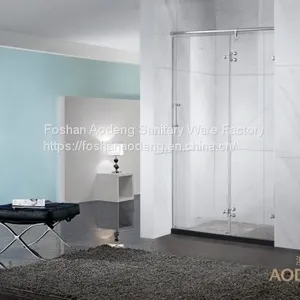 Hotel Use Frameless Hinge Door Shower Screen thumbnail-1