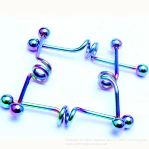 18 Year New Two Circles Ear Scraper Earrings, Foreign Trade Accessories Factory Direct Sales Wholesale Body Piercing thumbnail-2