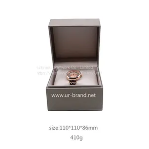 Wholesale Customization New Design Golden Creative High-end Watch Box Packaging PU Satin Cloth Storage Jewelry Gift Box Watch Box thumbnail-1
