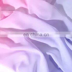 High Quality 100% Polyester Beautiful Color Gradient Chiffon Fabric for Dress thumbnail-1