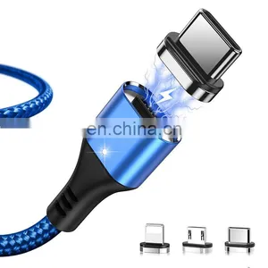 2020 Amazon Popular Micro USB Cable Mobile Phone Type-C IOS and 5V 3A Fast Charging USB Nylon Data Cable Transferring Charger thumbnail-3