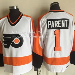 Philadelphia Flyers #1 Parent Throwback White Jersey thumbnail-1